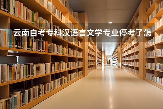 云南自考专科汉语言文学专业停考了怎么办？