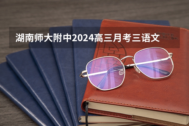 湖南师大附中2024高三月考三语文 全国100所名校最新高考模拟示范卷●语文卷（七）的所有答案