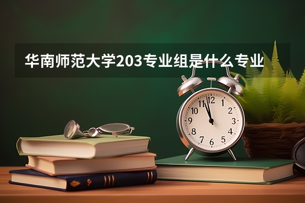 华南师范大学203专业组是什么专业