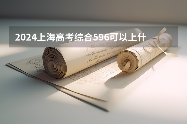 2024上海高考综合596可以上什么大学