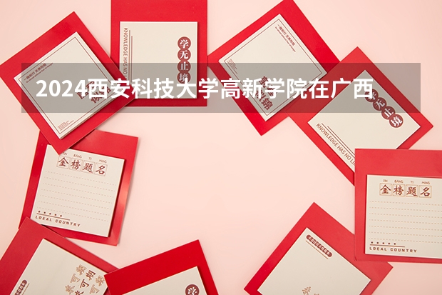2024西安科技大学高新学院在广西招生计划人数