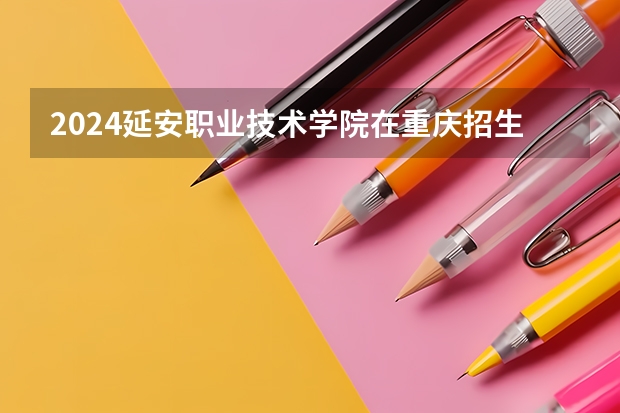 2024延安职业技术学院在重庆招生计划人数