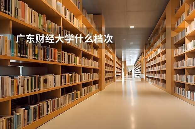 广东财经大学什么档次