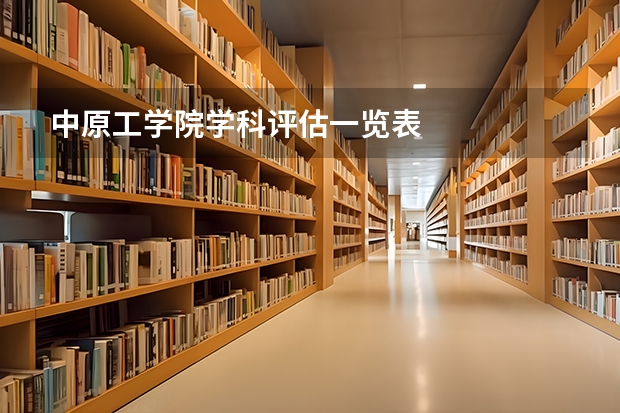 中原工学院学科评估一览表