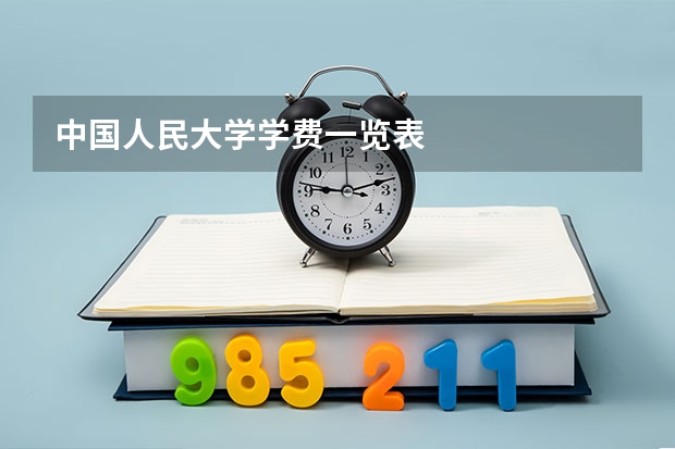 中国人民大学学费一览表