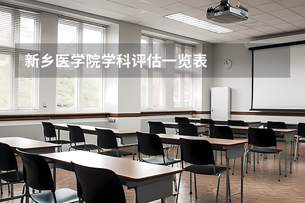 新乡医学院学科评估一览表