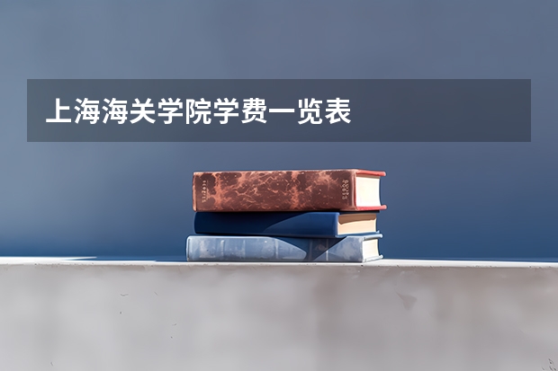 上海海关学院学费一览表