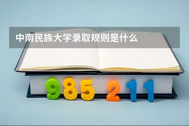 中南民族大学录取规则是什么