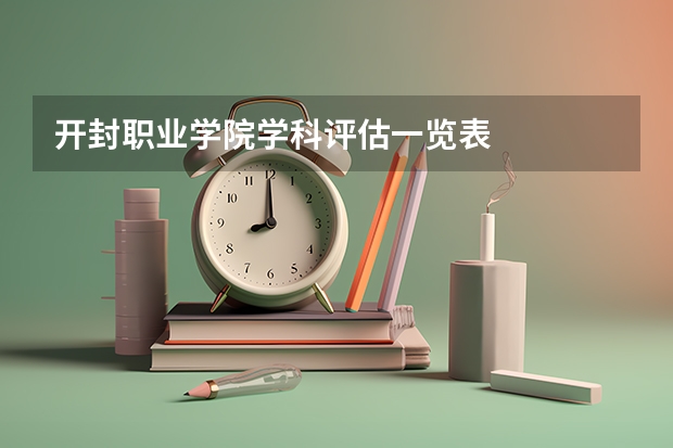 开封职业学院学科评估一览表